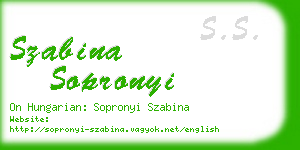 szabina sopronyi business card